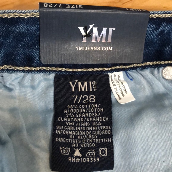 YMI button fly jean skirt - Picture 4 of 5